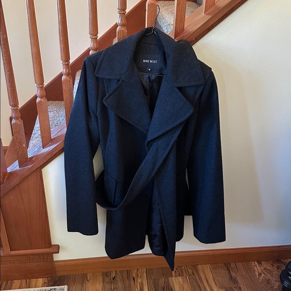 Nine West Elegant Black Coat. Worn once. Very warm